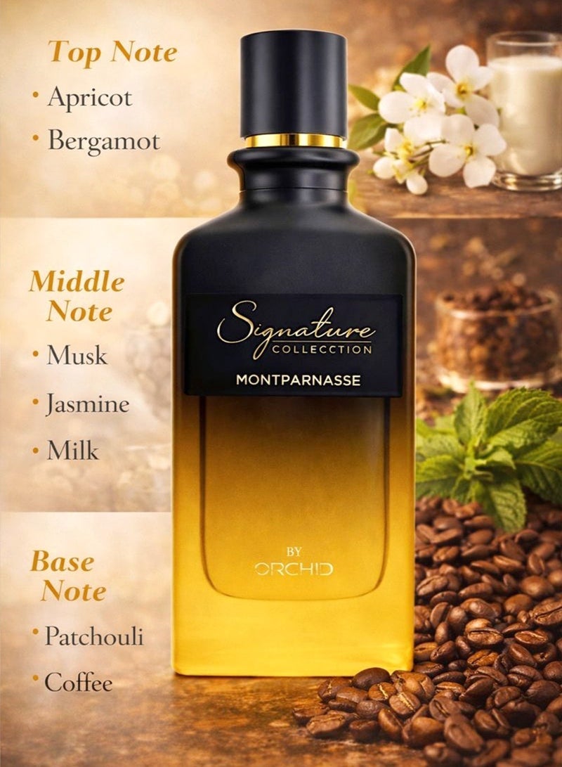 Orchid Signature Montparnasse Pour Femme Eau de Parfum 100ml for Women | Orchid | Long Lasting Apricot Jasmine Vanilla Perfume - Image 2